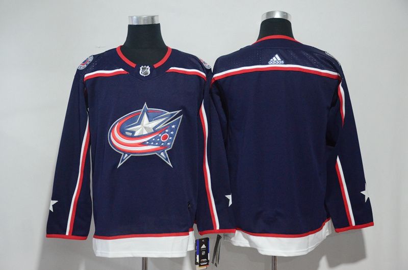 Men Columbus Blue Jackets Blank Blue Hockey Stitched Adidas NHL Jerseys